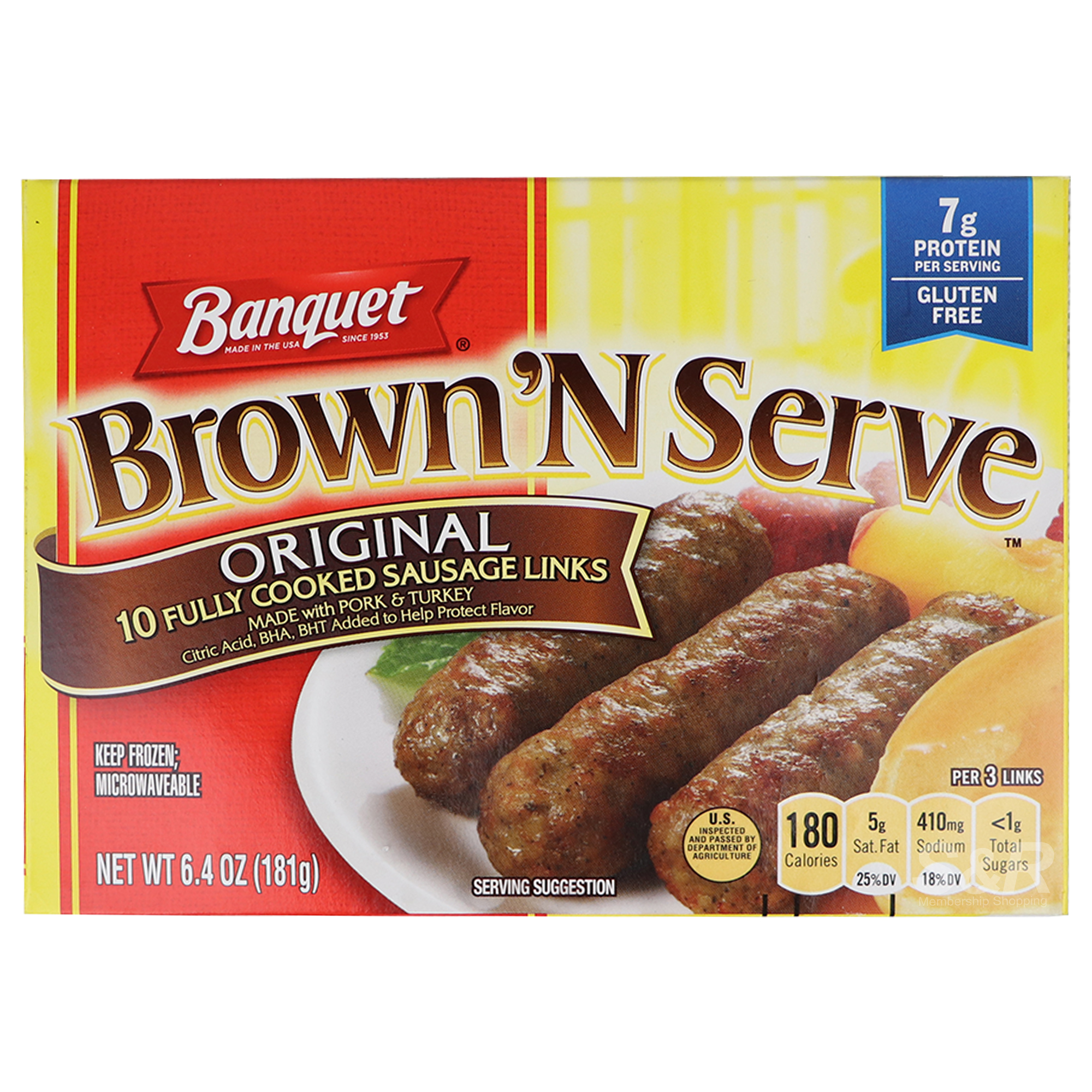 Banquet Brown 'N Serve Original Fully Cooked Sausage Links 181g Banquet Brown 'N Serve Original Fully Cooked Sausage Links 181g